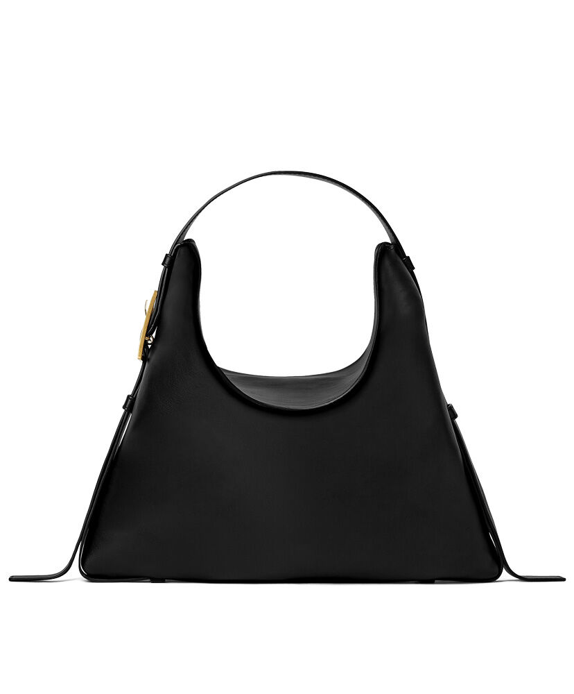 Bottega Veneta Cradle Leather Shoulder Bag Black